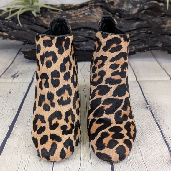 Kate Spade Leah Leopard Print Ankle Booties – Real Dyed Cow Hair - Picture 2 of 9